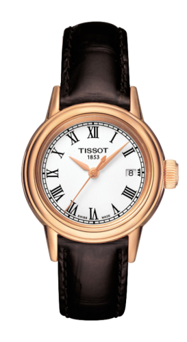 Tissot Carson Quartz 29.7 Rose Gold PVD / White / Strap